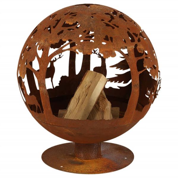 Esschert Design eldstad laserskuren 57,5x57,5x66 cm rost FF261