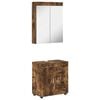 vidaXL Badrumsm&ouml;belset TULUM 2 st R&ouml;kt ek 60 x 34 x 63 cm