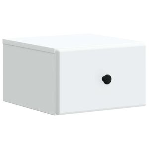 vidaXL V&auml;ggmonterat S&auml;ngbord Vit 34,5 x 33 x 20 cm Konstruerat tr&auml;