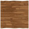 vidaXL Live Edge Bordsskiva 70 x 70 x 3,2 cm Fyrkantig