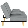 vidaXL Bäddsoffa ljusgrå tyg
