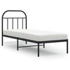 vidaXL S&auml;ngram med huvudgavel metall svart 75x190 cm