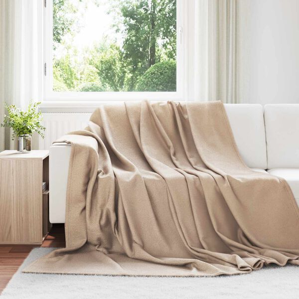 vidaXL Filtar 6 pcs Kamel 240 x 220 cm Fleece