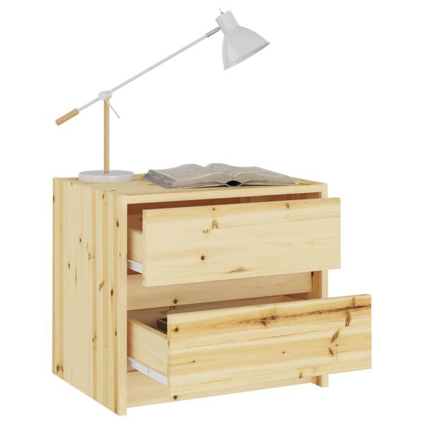 vidaXL S&auml;ngbord 40x30,5x35,5 cm massiv grantr&auml;