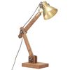 vidaXL Skrivbordslampa industriell m&auml;ssing rund 58x18x90 cm E27