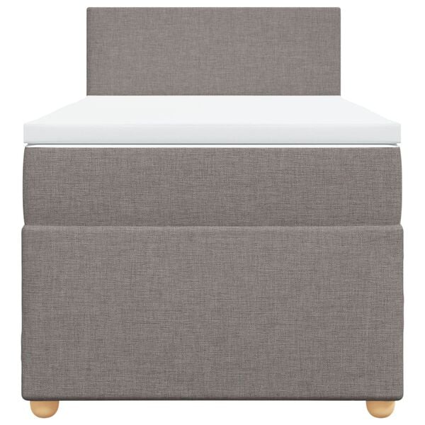 vidaXL Rams&auml;ng med madrass taupe 80x200 cm tyg