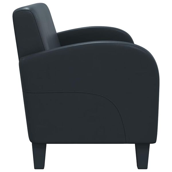 vidaXL 2-sitssoffa i konstläder svart