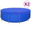 vidaXL Pool&ouml;verdrag 2 st PE runt 540 cm 90 g/m&sup2;