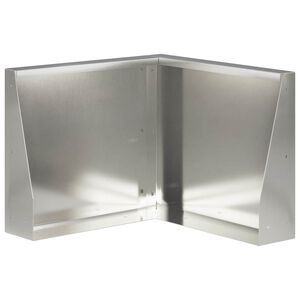 vidaXL St&ouml;dv&auml;gg 50 x 50 x 30 cm Rostfritt st&aring;l Silver