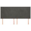 vidaXL S&auml;nggavel med kanter m&ouml;rkgr&aring; 203x16x118/128 cm sammet