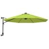 vidaXL V&auml;ggmonterat parasoll med LED-lampor &auml;ppelgr&ouml;n 290 cm