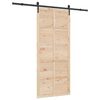 vidaXL Skjutd&ouml;rr Naturlig 80 x 208 cm Massiv furu