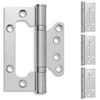 vidaXL G&aring;ngj&auml;rn 4 st 100 x 75 x 13 mm Silver St&aring;l
