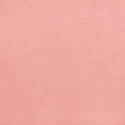 vidaXL Ramsäng med madrass rosa & LED 140x200 cm sammet