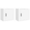 vidaXL Väggmonterade sängbord 2 st vit 50x30x47 cm