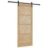 vidaXL Skjutd&ouml;rr 86 x 211 cm Massiv furu Naturlig och svart