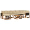 vidaXL Utomhussoffset 8 st Naturlig och Beige