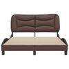 vidaXL Bed Frame without Mattress "Hvar" Brown 120x200 cm Faux Leather