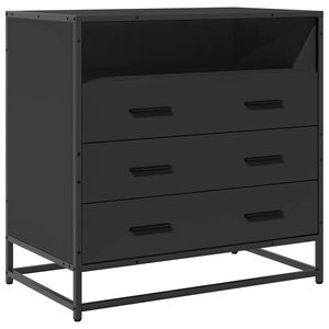 vidaXL Byr&aring; svart 70x41x70 cm konstruerat tr&auml;