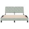 vidaXL Bed Frame without Mattress Light Grey 140x200 cm Velvet