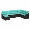 vidaXL Tr&auml;dg&aring;rdsoffset 8 st Svart Poly rattan