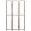 vidaXL Rumsavdelare 3 paneler vit 105x165 cm massivt tr&auml;