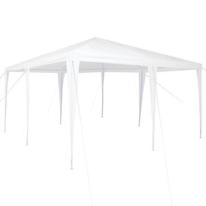 vidaXL Partyt&auml;lt Vit 400 x 400 x 266 cm Polyeten och St&aring;l