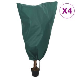 vidaXL Fiberdukar med dragsko 4 st 70 g/m&sup2; 0,8x0,8 m