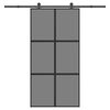 vidaXL Skjutd&ouml;rr med h&aring;rdvara 102,5x205 cm h&auml;rdat glas och aluminium