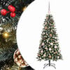 vidaXL Konstgjord julgran Gr&ouml;n 120 cm PVC, plast och st&aring;l