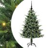vidaXL Konstgjord F&ouml;rbelyst Julgran med Bollsats Gr&ouml;n 120 cm