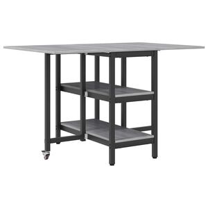 vidaXL Matbord 122 x 80 x 76,5 cm Konstruerat tr&auml; Gr&aring; Sonoma