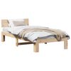 vidaXL S&auml;ngram med huvudgavel Naturf&auml;rg 75 x 190 cm Massiv furu