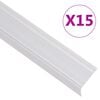 vidaXL Trappn&auml;sor i L-form 15 st aluminium 100 cm silver