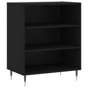 vidaXL F&ouml;rvaringshylla svart 57x35x70 cm konstruerat tr&auml;