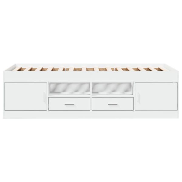 vidaXL Dagbädd med lådor utan madrass vit 90x190 cm