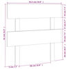 vidaXL Sänggavel svart 93,5x3x81 cm massiv furu