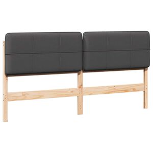 vidaXL Kl&auml;dd s&auml;nggavel Brun och M&ouml;rkgr&aring; 200 cm Massiv furu