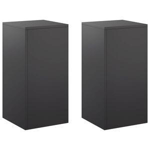 vidaXL V&auml;xtst&auml;ll 2 pcs Svart 30 x 30 x 60 cm St&aring;l