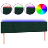 vidaXL S&auml;nggavel LED m&ouml;rkgr&ouml;n 180x5x78/88 cm sammet