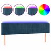 vidaXL S&auml;nggavel LED m&ouml;rkbl&aring; 203x16x78/88 cm sammet