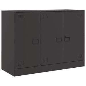 vidaXL Sk&auml;nk svart 99x39x73 cm st&aring;l
