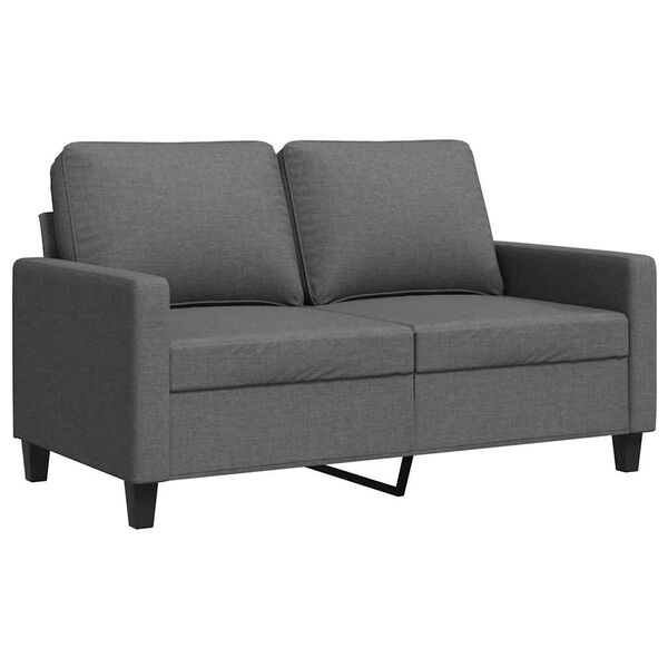 vidaXL Soffa 2-sits m&ouml;rkgr&aring; 120 cm tyg