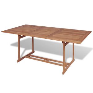 vidaXL Tr&auml;dg&aring;rdsbord 180x90x75 cm massiv teak