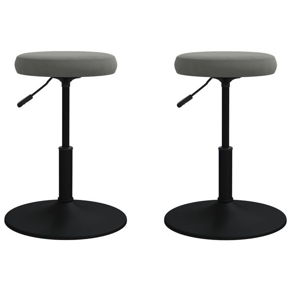 vidaXL Matstolar 2 st m&ouml;rkgr&aring; sammet