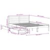 vidaXL Sängram utan madrass 150x200 cm massiv furu