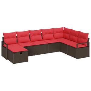 vidaXL Soffset 8 st Brun konstrotting