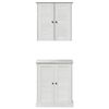 vidaXL Badrumsm&ouml;belset 2 pcs Vit och antikvit 67,5 x 34 x 80 cm
