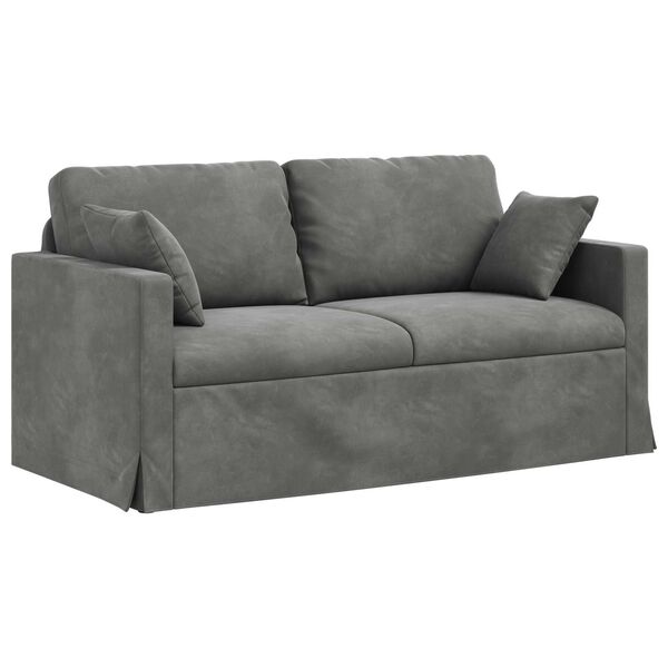 vidaXL Soffa M&ouml;rkgr&aring; 158 x 78 x 80 cm Sammet