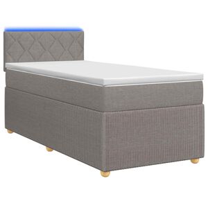 vidaXL Kontinentals&auml;ng med madrass Taupe 80 x 200 cm Tyg